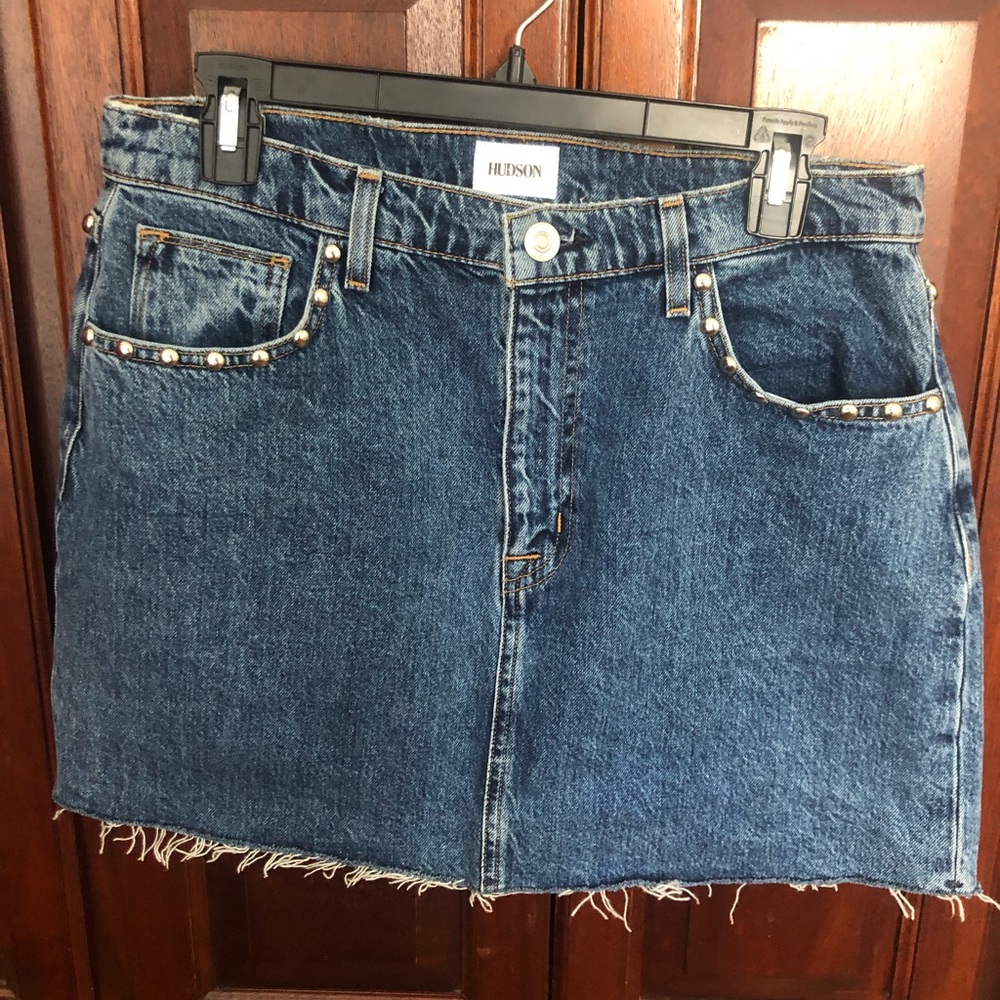 Hudson Studded Jean Skirt
